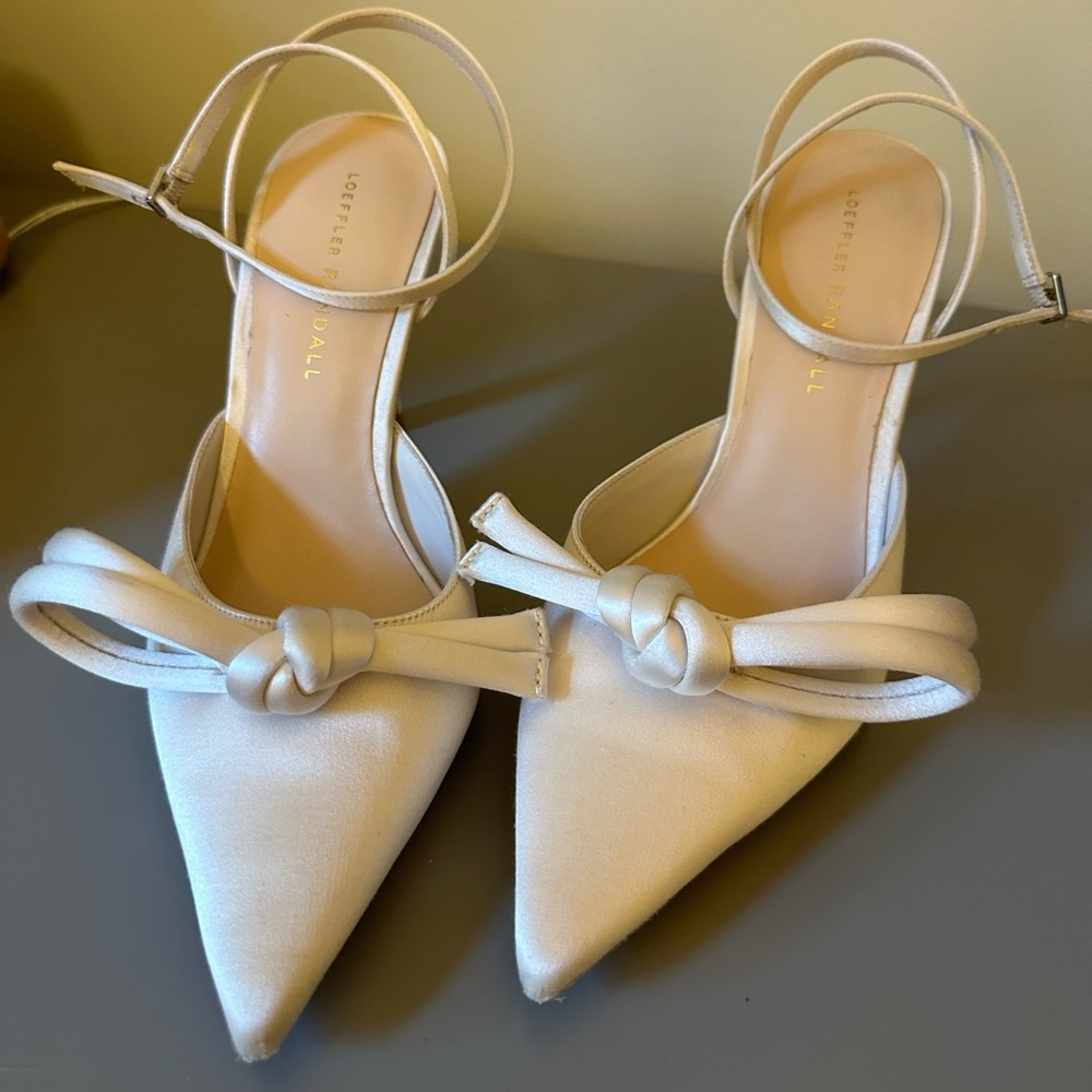 Loeffler Randall bridal Alina Heels with Bow Detail